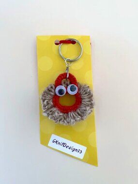 Lightweight Keychain Charm, Crochet Handmade Backpack Charm